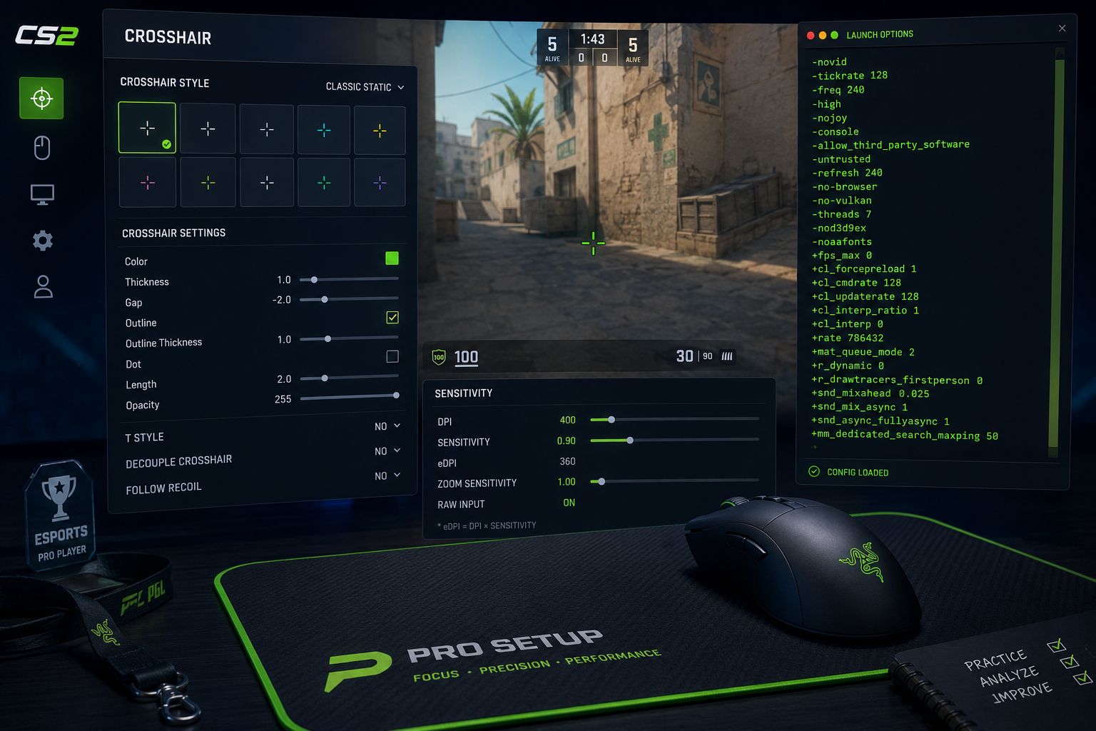 Most Optimal Mouse Sensitivity Settings for CS2 Pros