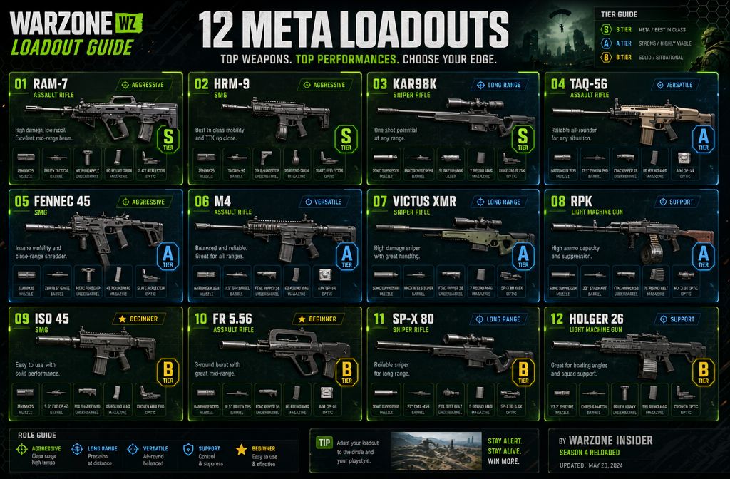 The Top 12 Warzone Loadouts in 2026