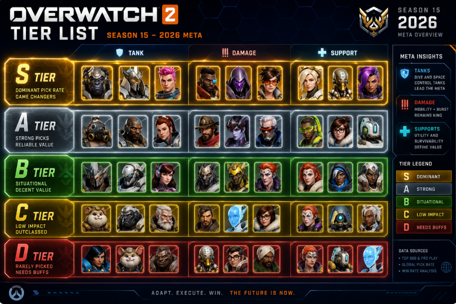 What Heroes Are Top Tier in Overwatch 2 Right Now